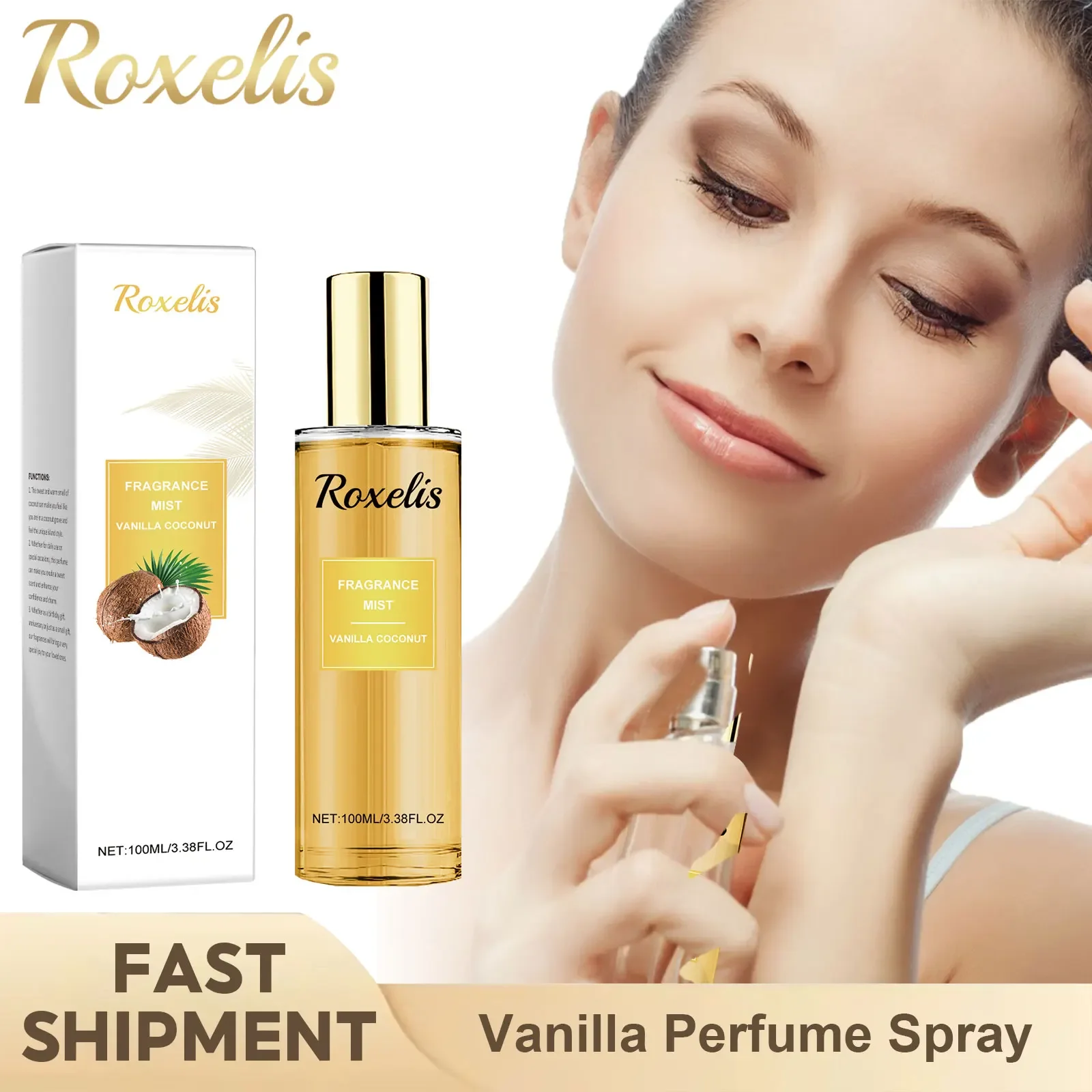 Fragrance Perfume For Hair - Coconut Vanilla Aroma Spray Lasting Mature