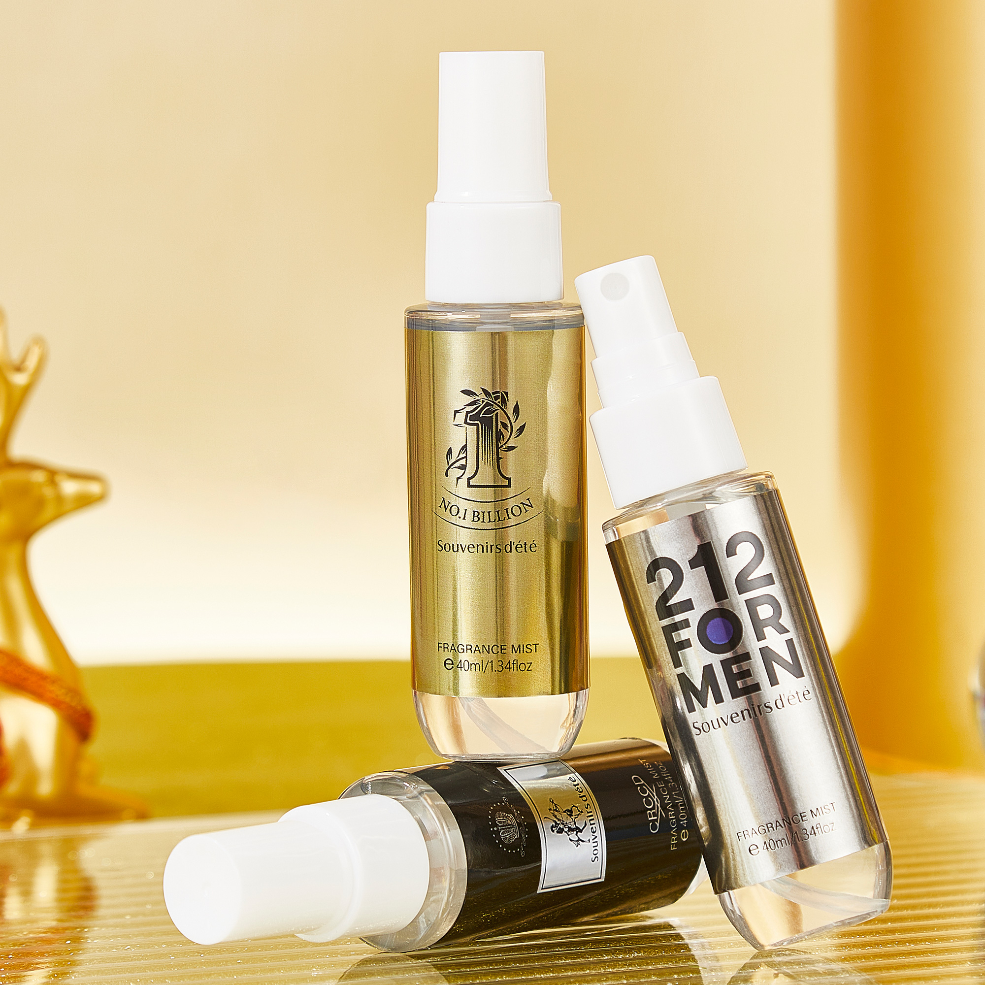 4pcs black gold men's perfume, – Fragrance Perfume For Hair Bewertung und Preis
